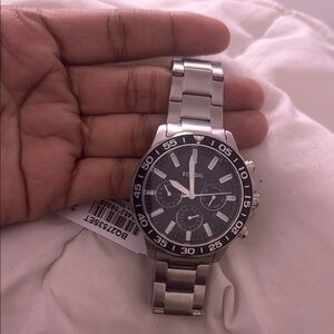 Fossil Black and Silver Men's Watch